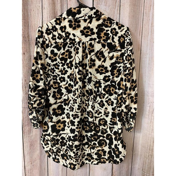 Diane von Furstenberg Printed Silk Top Blouse 0 - Picture 4 of 4